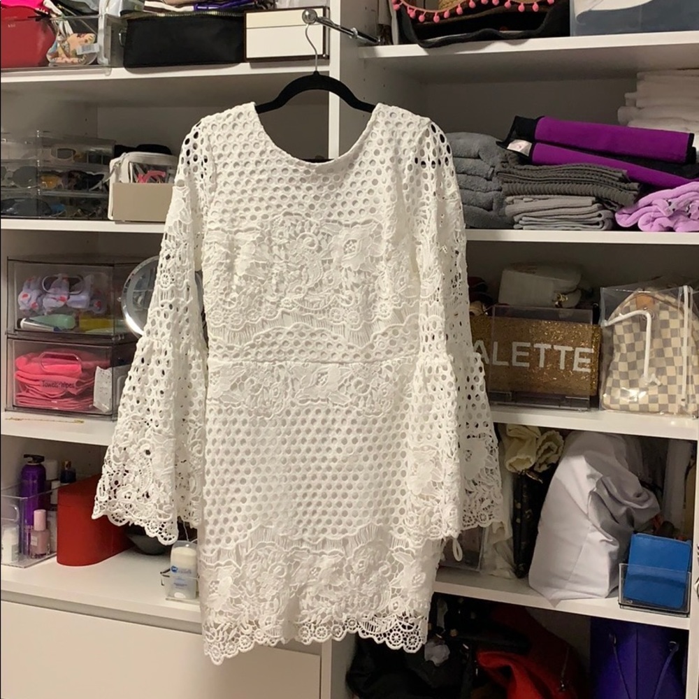White mini dress